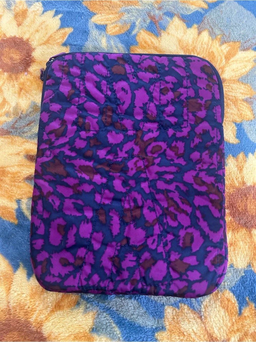 Marc by Marc Jacobs Purple and Black Quilted Leopard Tablet Sleeve